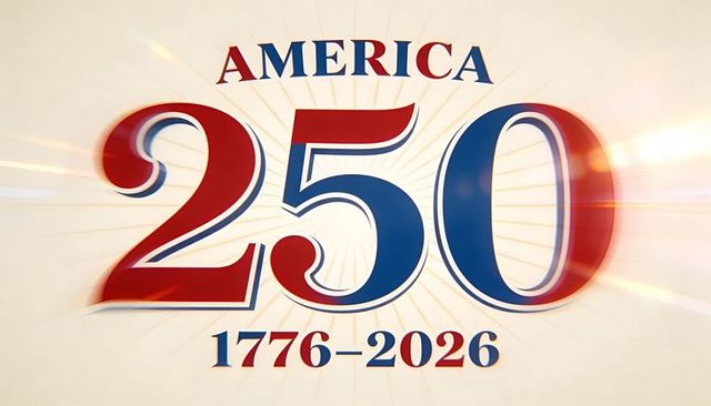 America 250 emblem 1776-2026 vintage parchment sunburst patriotic anniversary badge