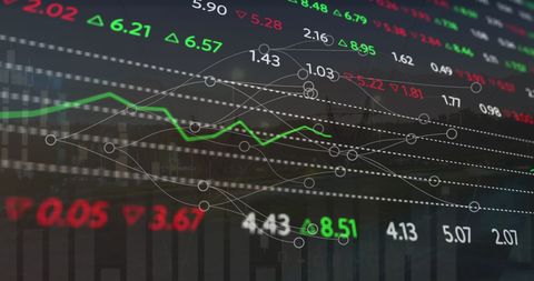 Global Digital Network with Financial Data Display - Download Free Stock Images Pikwizard.com