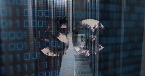 5G Technology Integrated with Binary Code in Data Center - Download Free Stock Images Pikwizard.com