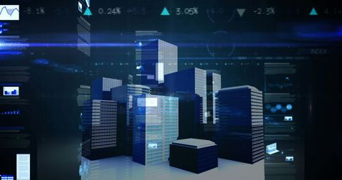 Digital Financial Data Over Dynamic City Skyline - Download Free Stock Images Pikwizard.com