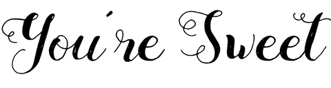 Thank you card design: you're sweet message on transparent background