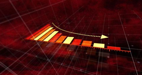 Dynamic Data Growth Chart with Digital Interface and Arrow - Download Free Stock Images Pikwizard.com