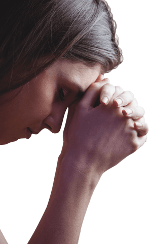 transparent woman praying in contemplative pose of gratitude - Download Free Stock Videos Pikwizard.com