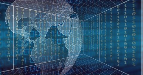 Global AI Data Processing Network with Digital Interface - Download Free Stock Images Pikwizard.com