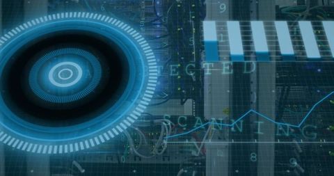Futuristic Data Scanning and Analysis in Server Room - Download Free Stock Images Pikwizard.com