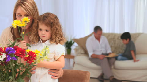 Loving Grandparents Engaging with Grandchildren at Home