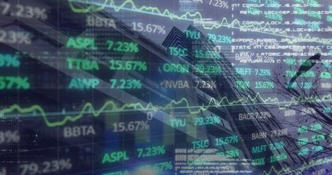 Digital Financial Data and Graphs with Urban Landscape - Download Free Stock Images Pikwizard.com