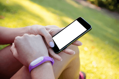 transparent fitness concept woman smartphone park - Download Free Stock Videos Pikwizard.com