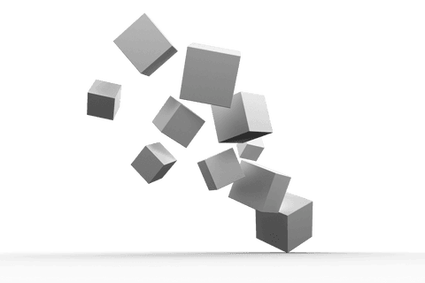 Floating Grey Cubes on Transparent Background for Abstraction Projects - Download Free Stock Videos Pikwizard.com