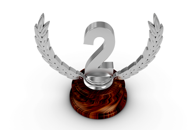 Silver Award Trophy with Number 2 on Transparent Background - Download Free Stock Videos Pikwizard.com