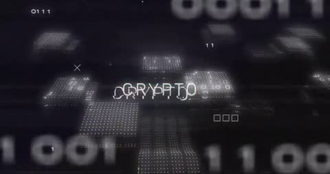 Glitching Circuit Panels and CRYPTO Text Animation