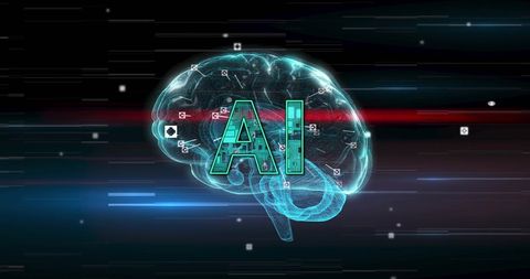 artificial intelligence concept with digital brain and tech elements - Download Free Stock Images Pikwizard.com