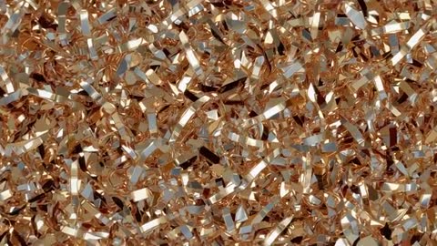 Dynamic Metallic Foil Ribbons Creating Festive Atmosphere