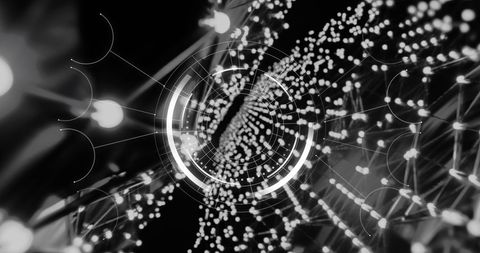 Digital Network with Futuristic User Interface and Circular Scanner - Download Free Stock Images Pikwizard.com