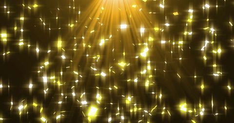 Golden Shimmering Particles on Dark Background