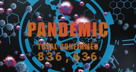 Digital Pandemic Concept with Virus Cells and DNA Strands - Download Free Stock Images Pikwizard.com