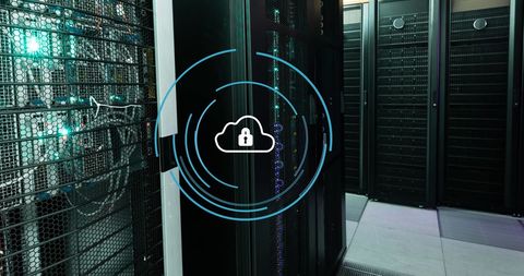 Cloud Security in Data Center Server Room - Download Free Stock Images Pikwizard.com