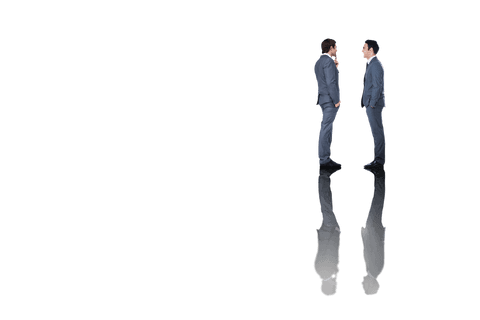 business discussion concept on transparent background with reflection - Download Free Stock Videos Pikwizard.com