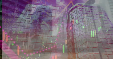 Digital Data Transformation Over Modern Urban Skyline