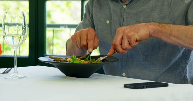 Elegant Dining Experience with Healthy Meal in Stylish Bowl - Download Free Stock Images Pikwizard.com