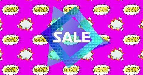 Vibrant Comic Style Sale Boom Advertisement Background
