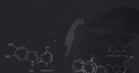 Abstract Representation of Digital Molecule Structures with Globe - Download Free Stock Images Pikwizard.com