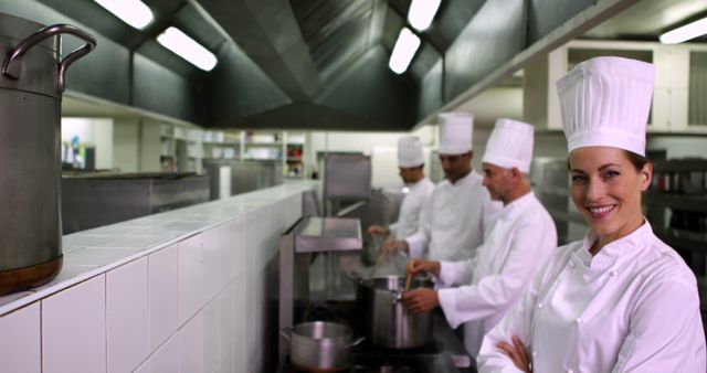 Professional Chefs Cooking in Industrial Kitchen - Download Free Stock Images Pikwizard.com