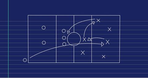 Football Tactical Play Art on Geometric Background