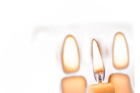 transparent candles with flickering flames on white background - Download Free Stock Videos Pikwizard.com