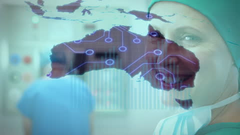 Modern Medical Technology and Global Networking Concept