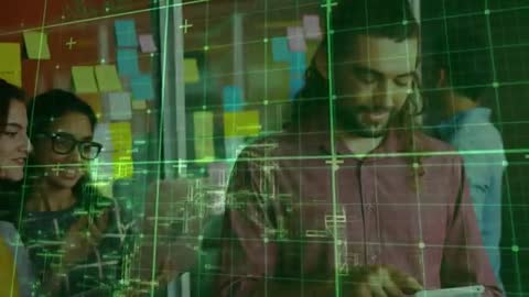 Innovative Team Utilizing AR Technology for Collaborative Planning