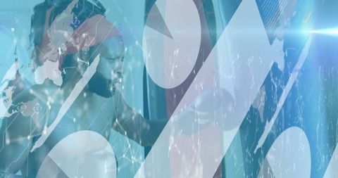 Conceptual blend of sports, technology and global networking