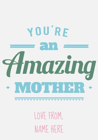 Customizable Mother Appreciation Typography Card - Download Free Stock Templates Pikwizard.com