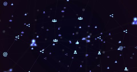 Emerging Digital Communication Network with Icons - Download Free Stock Images Pikwizard.com