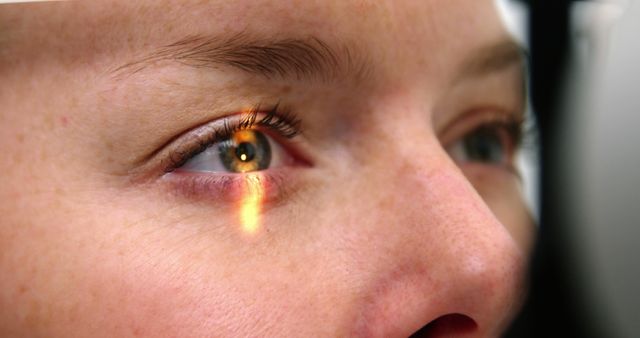 Female patient undergoing eye examination on slit lamp 4k - Download Free Stock Photos Pikwizard.com