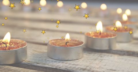 Festive Tealights and Falling Stars for Christmas