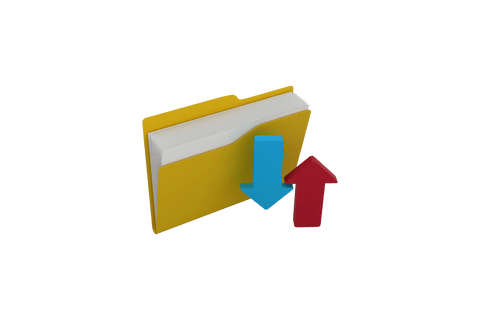 digital transparent folder with documents and arrows illustration - Download Free Stock Videos Pikwizard.com