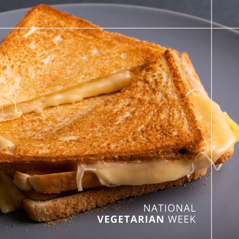 Celebrating national vegetarian week with a gooey grilled cheese