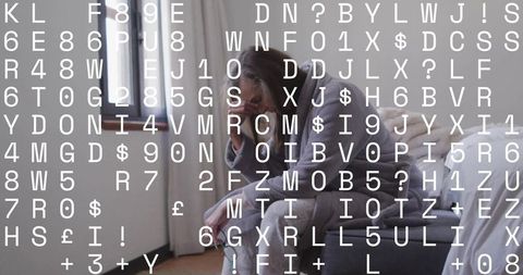 Contemplative Woman Resting on Bed in Serene Bedroom