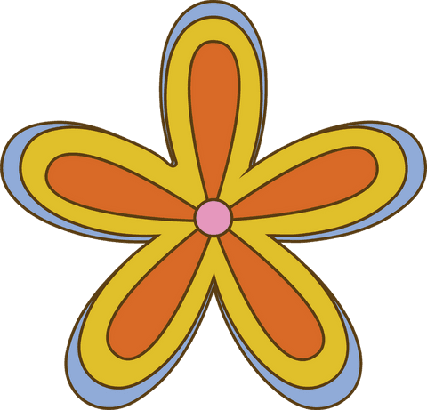 Whimsical Stylized Five-Petaled Flower with Transparent Background - Download Free Stock Videos Pikwizard.com