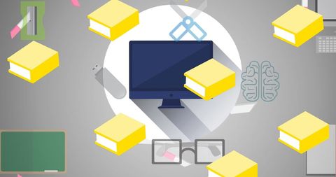 Animated Educational Conceptual Design with School Supplies - Download Free Stock Images Pikwizard.com