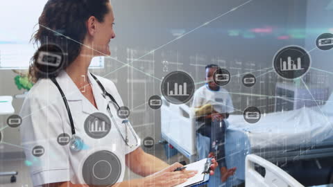 Doctor Using Digital Interface for Patient Analysis