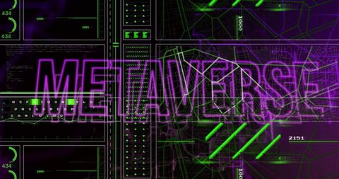 Futuristic Metaverse Concept with Digital Interface Overlay - Download Free Stock Images Pikwizard.com