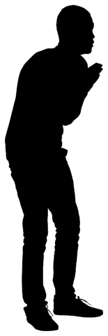 Transparent Silhouette of Male Sports Fan Cheering Passionately - Download Free Stock Videos Pikwizard.com