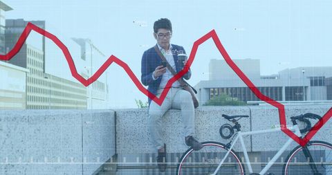 businessman analyzing data with digital interface outdoors - Download Free Stock Images Pikwizard.com