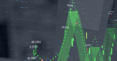Abstract Digital Financial Analytics with Data Visualizations - Download Free Stock Images Pikwizard.com