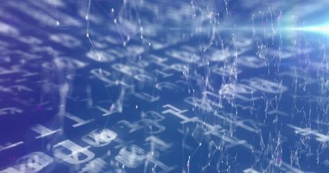 Abstract Digital Data Streams with Computational Network - Download Free Stock Images Pikwizard.com