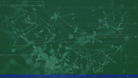 Abstract Digital Interface with Geometric Lines and Glitches