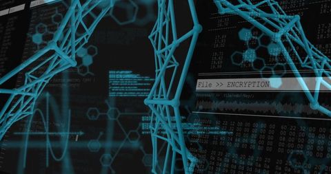 Futuristic Cybersecurity with Mesh Network and Encryption Code Display