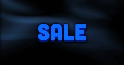 Bold Blue Sale Text on Dynamic Abstraction